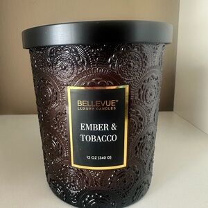 Bellevue Luxury Candle Double Wick 12 oz ~ EMBER & TOBACCO ~ NEW
